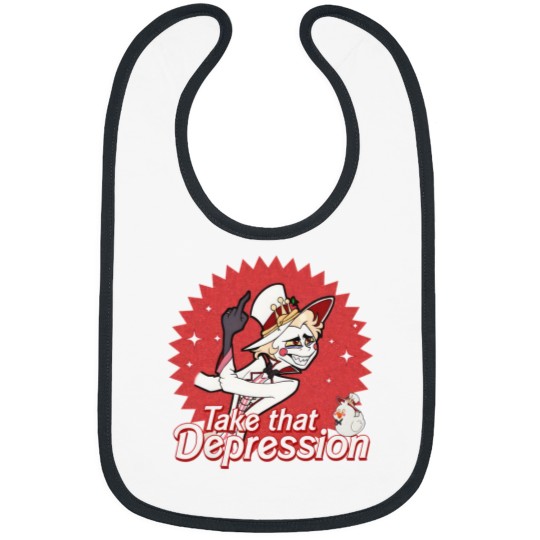 Discover Take That Depression Bibs, Lucifer Morningstar Bibs, Hazbin Hotel Bibs
