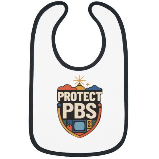 Discover Protect PBS Bibs, PBS Unisex Bibs, Political Protest Bibs, Save Public Broadcasting, Anti Trump Bibs