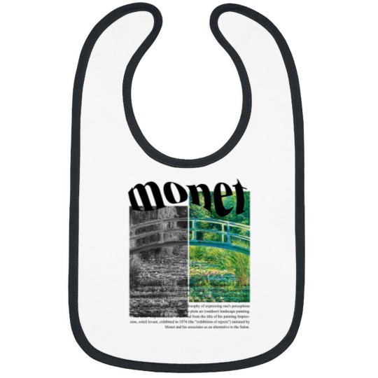 Discover Claude Monet Bibs, Minimalist Art, The Water-Lily Pond Bibs