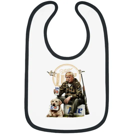 Discover trump hunting miller lite beer Bibs