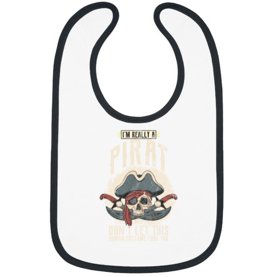 Discover Pirate Costume Jolly Roger Skull Eye Patch Bibs