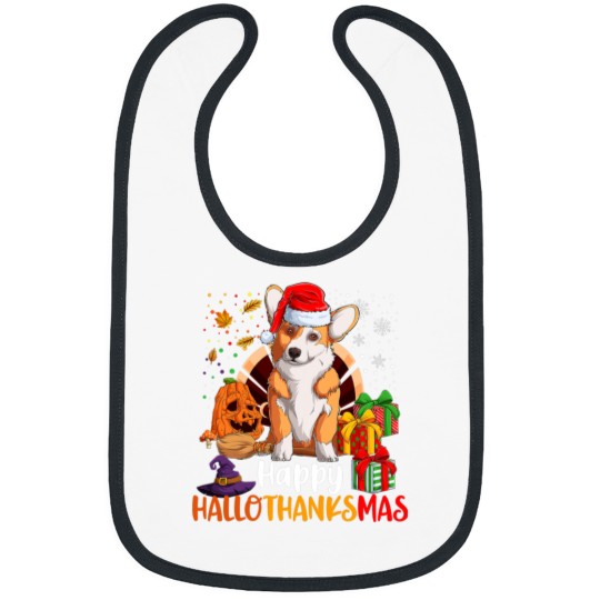 Discover Corgi Dog Happy Hallothanksmas Welsh Corgi Lover H Bibs