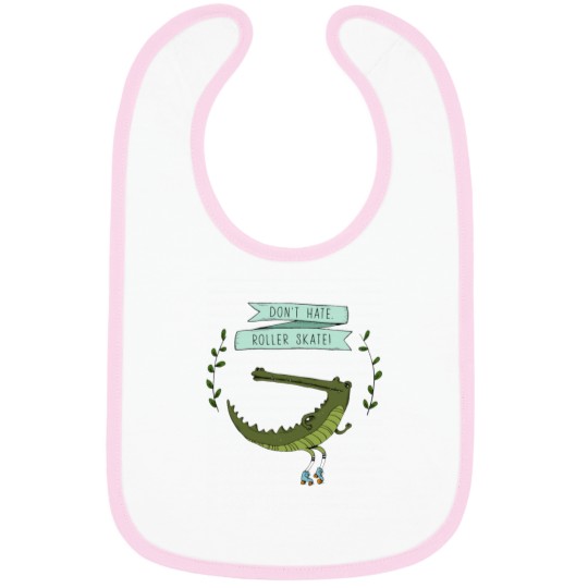 Discover Don_t hate, roller skate crocodile Bibs