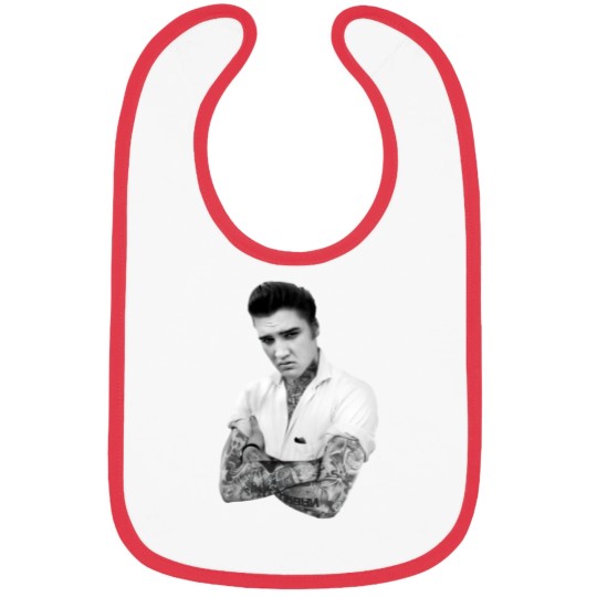 Discover Elvis Presley Tattoo Rockabilly Bibs Black