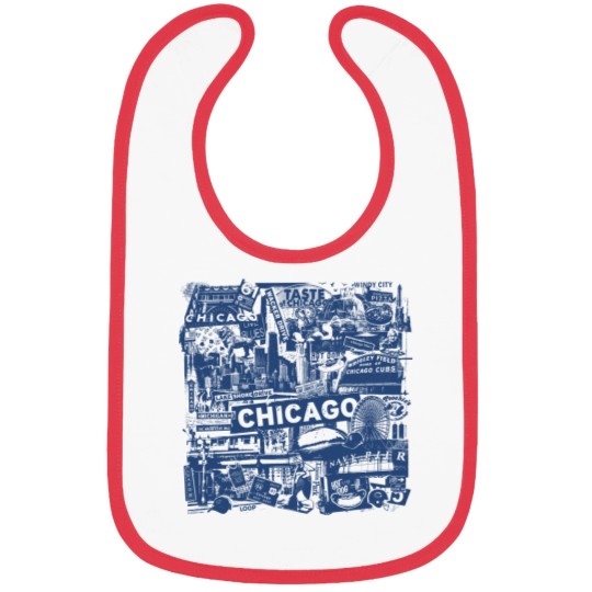 Discover Chicago Windy City Vacation Bibs