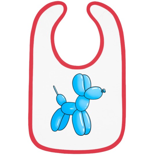 Discover Blue Cartoon Ballon dog Bibs
