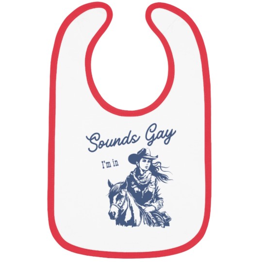 Discover SOUNDS GAY Im In Bibs, Sapphic Bibs, Lesbian Cowgirl, Vintage Lesbian Pride Bibs