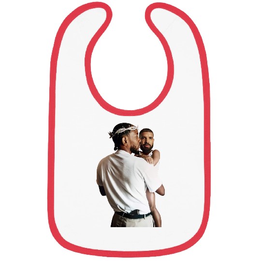 Discover Kendrick Lamar Holding Baby Drake Unisex Cotton Bibs
