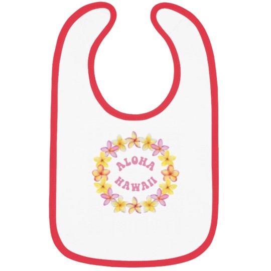 Discover Aloha Hawaii Flower Lei Bibs