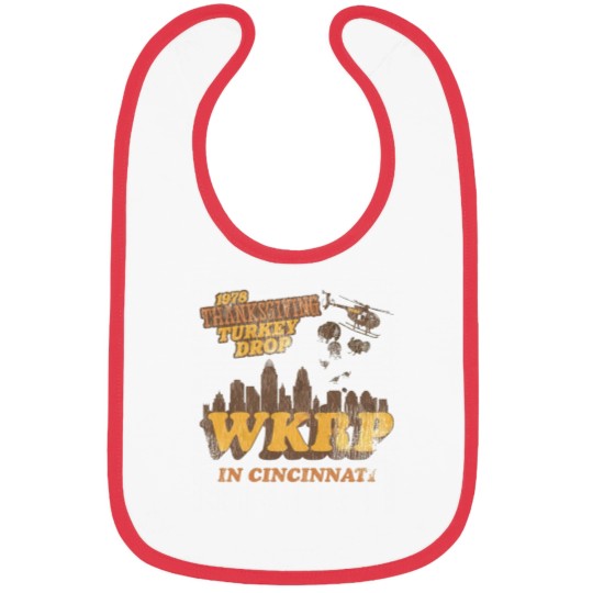 Discover Vintage WKRP in Cincinnati Bibs, 1978 Thanksgiving Turkey Drop Thanksgiving Bibs