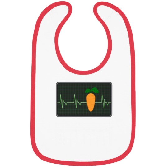 Discover Carrot Hearbeat Cool Carrot Design Bibs