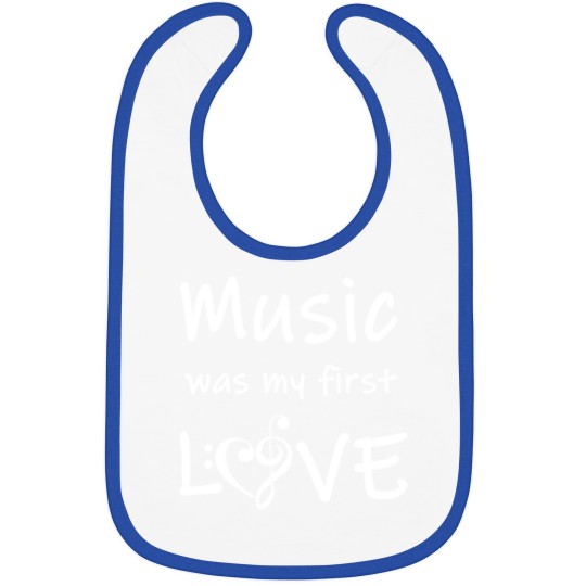 Discover Music was my first Love giftidea music star rock Bibs
