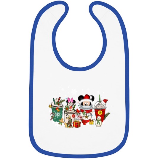 Discover Cute Animated Mouse Christmas Coffee Bibs, Mouse Christmas Bibs