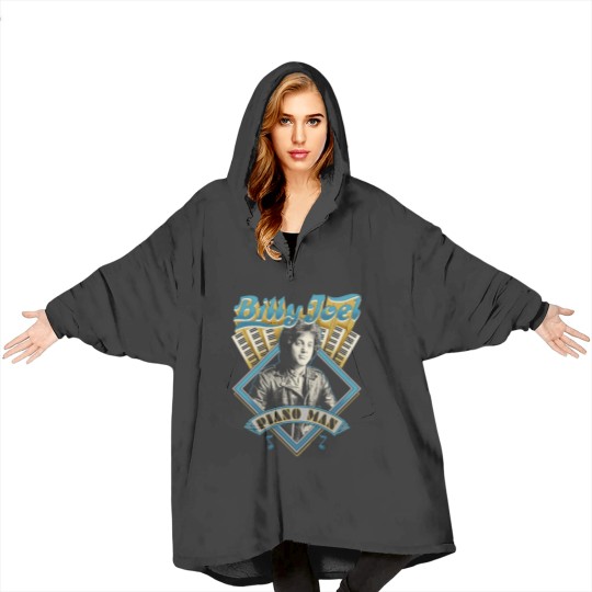 Discover Billy Joel 'Piano Man' (Black) Blanket Hoodies