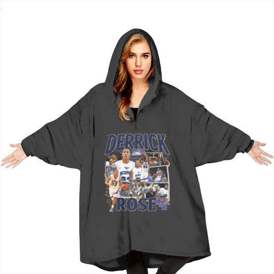 Discover Derrick Rose Blanket Hoodies - Derrick Rose - Retro American Basketball Blanket Hoodies