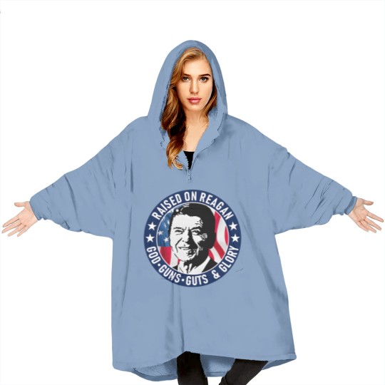 Discover Ronald Reagan Raised On Reagan Blanket Hoodies