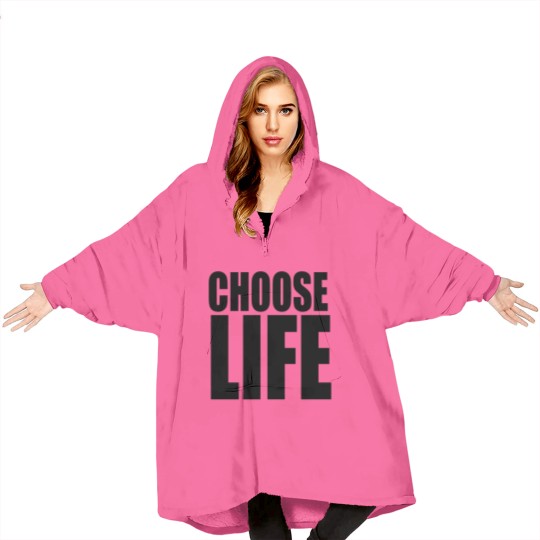 Discover George Michael Choose Life Blanket Hoodies, 80s Slogan Blanket Hoodies, Celebrity Retro Vintage Blanket Hoodies