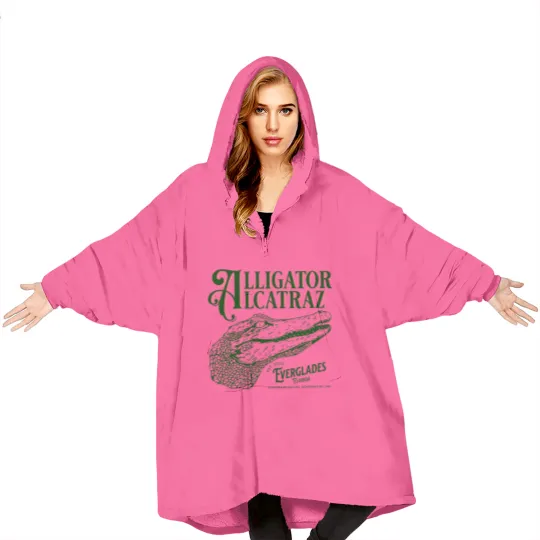 Discover Alligator Alcatraz Blanket Hoodies, Everglades Florida Parody,  Swamp Humor Blanket Hoodies, Dark Humor Blanket Hoodies