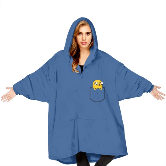 Discover Adventure Time Pocket Jake Blanket Hoodies