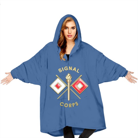 Discover Signal Corps Branch Insignia Blanket Hoodies