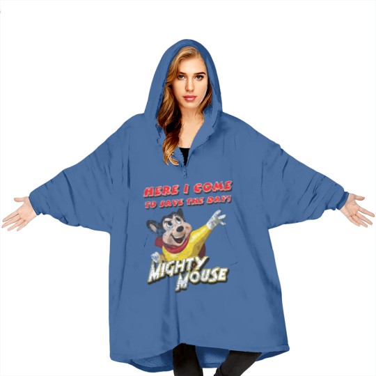 Discover Mighty Mouse, distressed - Mighty Mouse - Blanket Hoodies