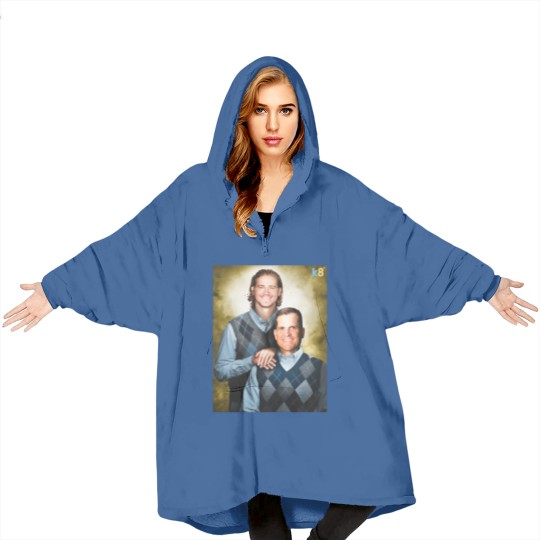 Discover Streetwear - Football Justin Herbert and Jim Harbaugh Blanket Hoodies