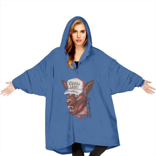 Discover Beer Wolf Oversized Blanket Hoodies - White