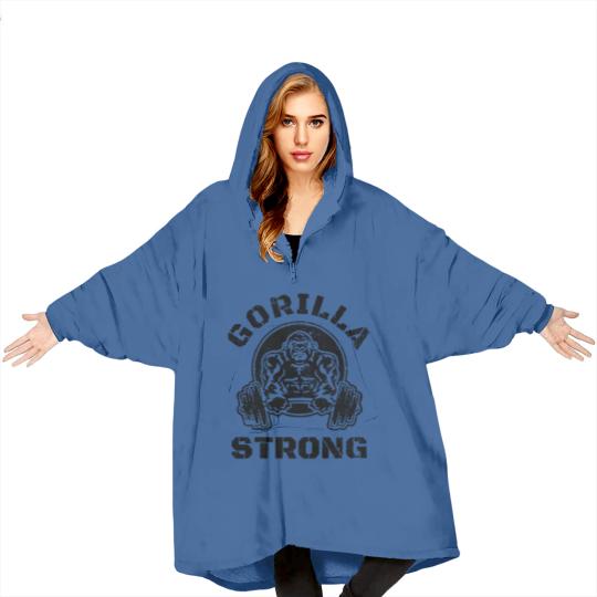 Discover GORILLA STRONG Gym Blanket Hoodies, Workout Blanket Hoodies, Gorilla Blanket Hoodies