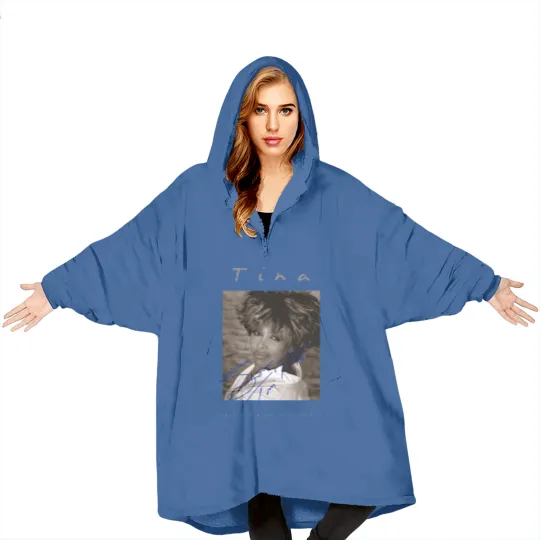 Discover Retro Signature Tina Turner Blanket Hoodies Short Sleeve Unisex Blanket Hoodies Blanket Hoodies For Men Women