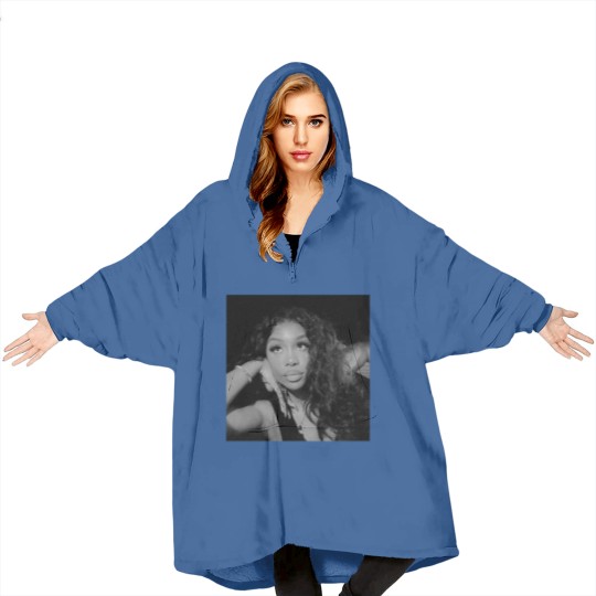 Discover Graphic "S-Z-A" Black n White RnB Printed Blanket Hoodies