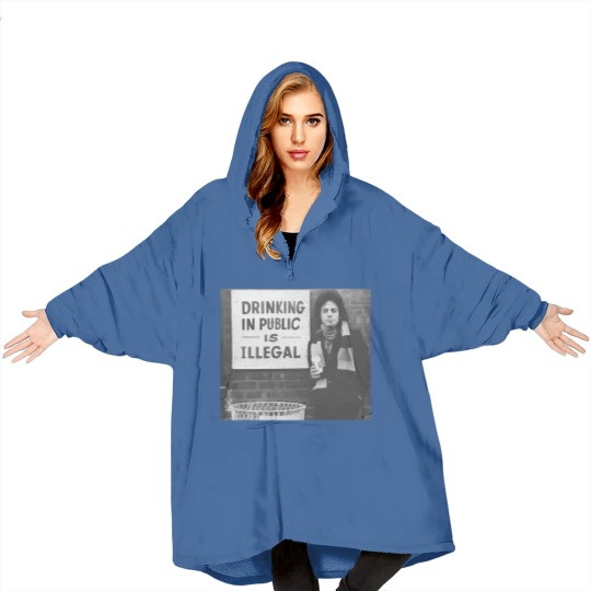 Discover Billy Joel Drinking In Public Is Illegal Unisex Cotton Blanket Hoodies