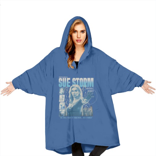 Discover Vintage Sue Storm File Invisible Woman Blanket Hoodies, Fantastic Four First Steps Blanket Hoodies