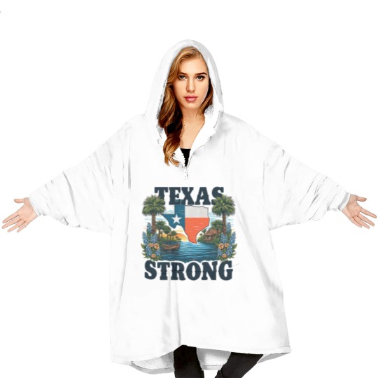 Discover Texas Strong Hill Country 2025 Flood Blanket Hoodies, Kerr County Pride Blanket Hoodies