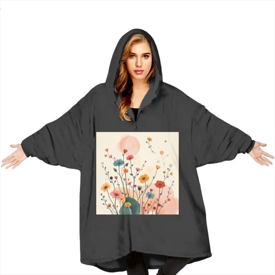 Discover Pickleball Summer Flowers Blanket Hoodies