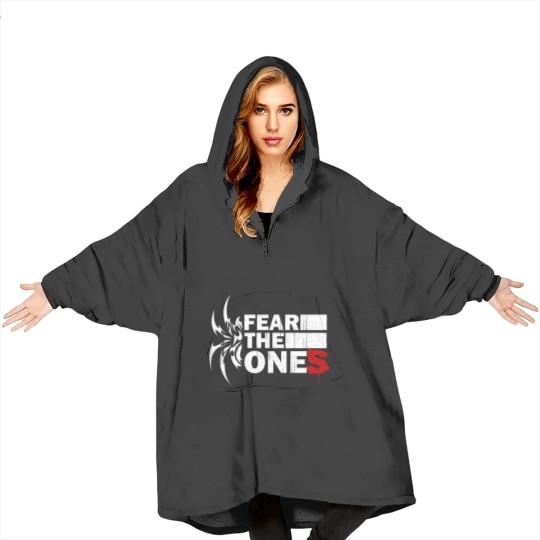 Discover White Graffiti Poster Fear The Ones Tribal Spider Tatoo Logo Blanket Hoodies
