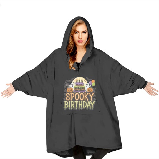 Discover Happy Spooky Birthday Blanket Hoodies