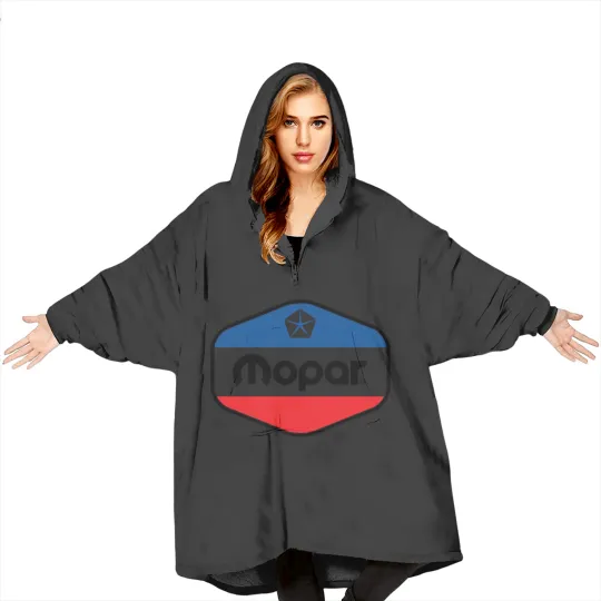Discover Retro Muscle Power Badge Blanket Hoodies