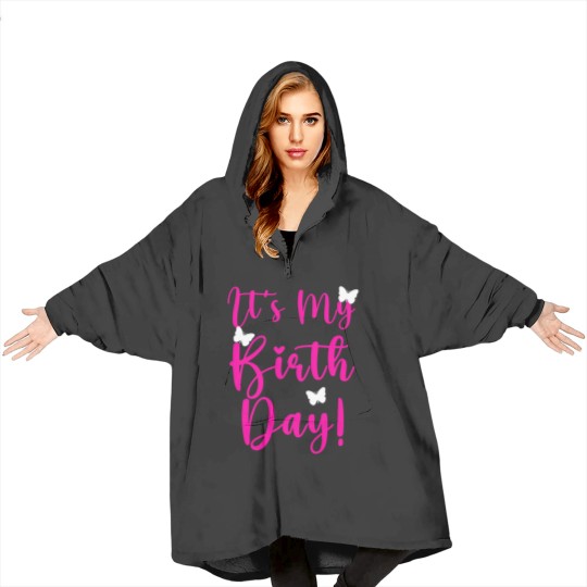 Discover It_s My Birthday! Cute Shirt Birthday Party Team Butterfly Bday Blanket Hoodies