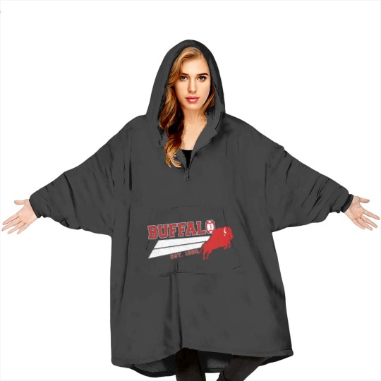 Discover Vintage Buffalo Retro Football Est 1960 New York At Game Day Blanket Hoodies