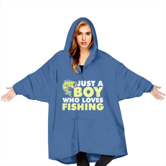 Discover Just A Boy Who Loves Fishingjust a boy who loves fishing Blanket Hoodies