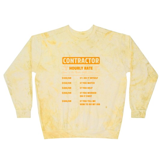 Discover Contractor Hourly Rate Price Chart Labor Funny Gift Handyman Blast Sweatshirts