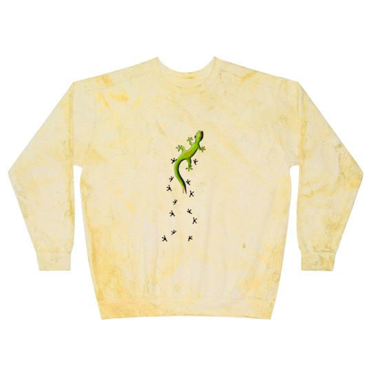 Discover Cute Lizard Reptile With Tracks Climbing Gecko Blast Sweatshirts