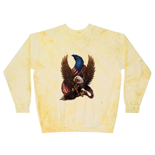 Discover Patriotic American Design With Eagle And Flag Blast Sweatshirts