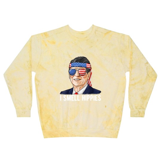 Discover Reagan Ronald Blast Sweatshirts Conservative President I Smell Hippies Blast Sweatshirts