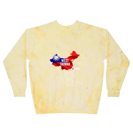 Discover West Taiwan China Map Blast Sweatshirts