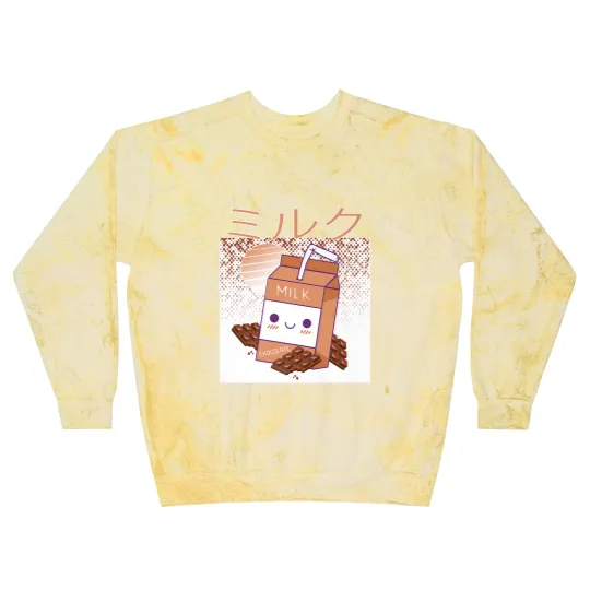 Discover Retro 90s Japanese Kawaii Chocolate Milk Shake Carton Blast Sweatshirts
