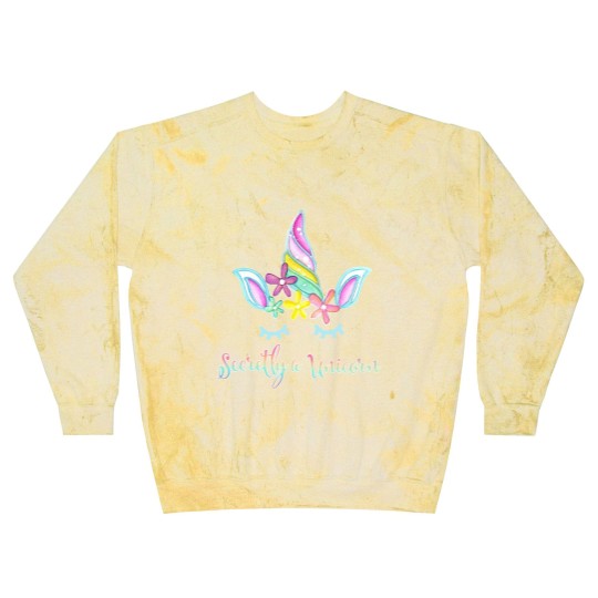 Discover Secretly a Unicorn Flowers and Horn Women's Plus Size Blast Sweatshirts
