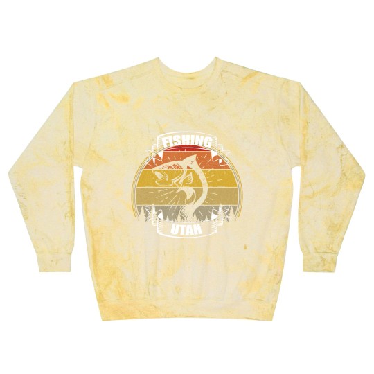 Discover Vintage Sunset Trees Fishing Utah Blast Sweatshirts