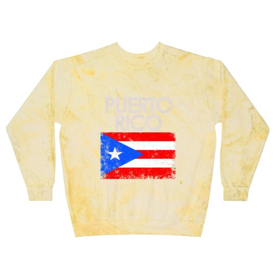 Discover Vintage Puerto Rico Rican Flag Blast Sweatshirts