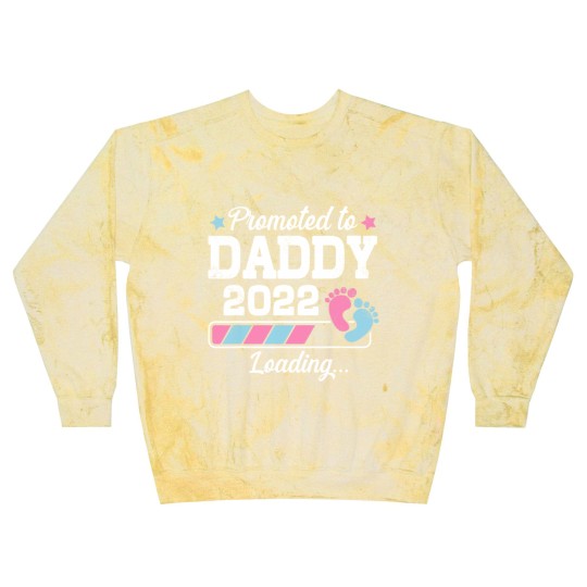 Discover Promoted To Daddy Funny Family With Cute Footprint Blast Sweatshirts